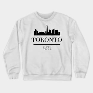 TORONTO CANADA BLACK SILHOUETTE SKYLINE ART Crewneck Sweatshirt